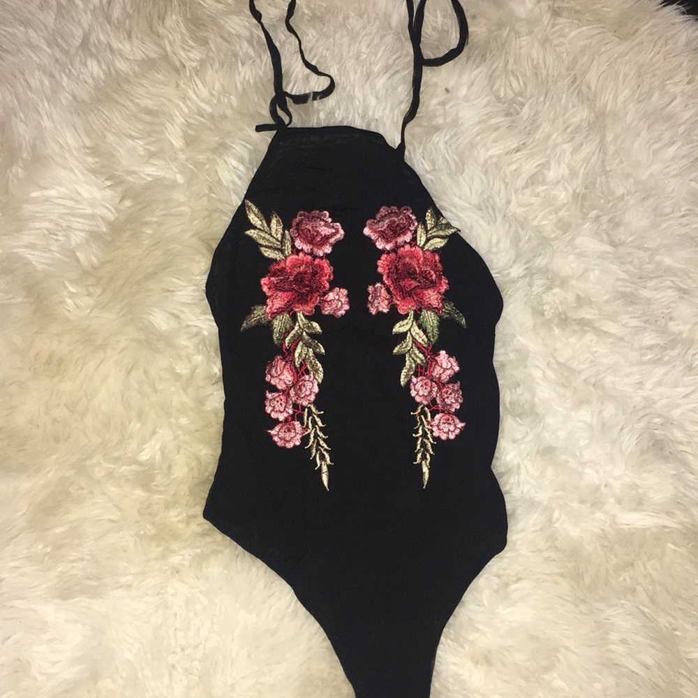 Floral Halter Bodysuit